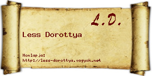 Less Dorottya névjegykártya